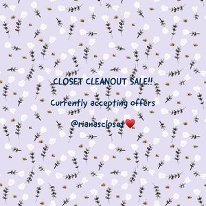 CLOSET CLEANOUT SALE!!!